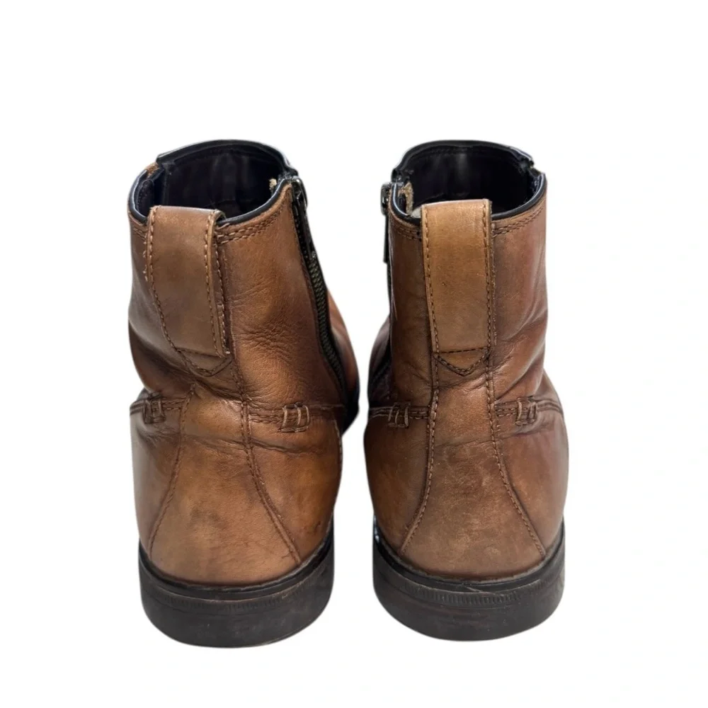 Rockport Men's Tan Chelsea Leather Ankle Boots Size 10